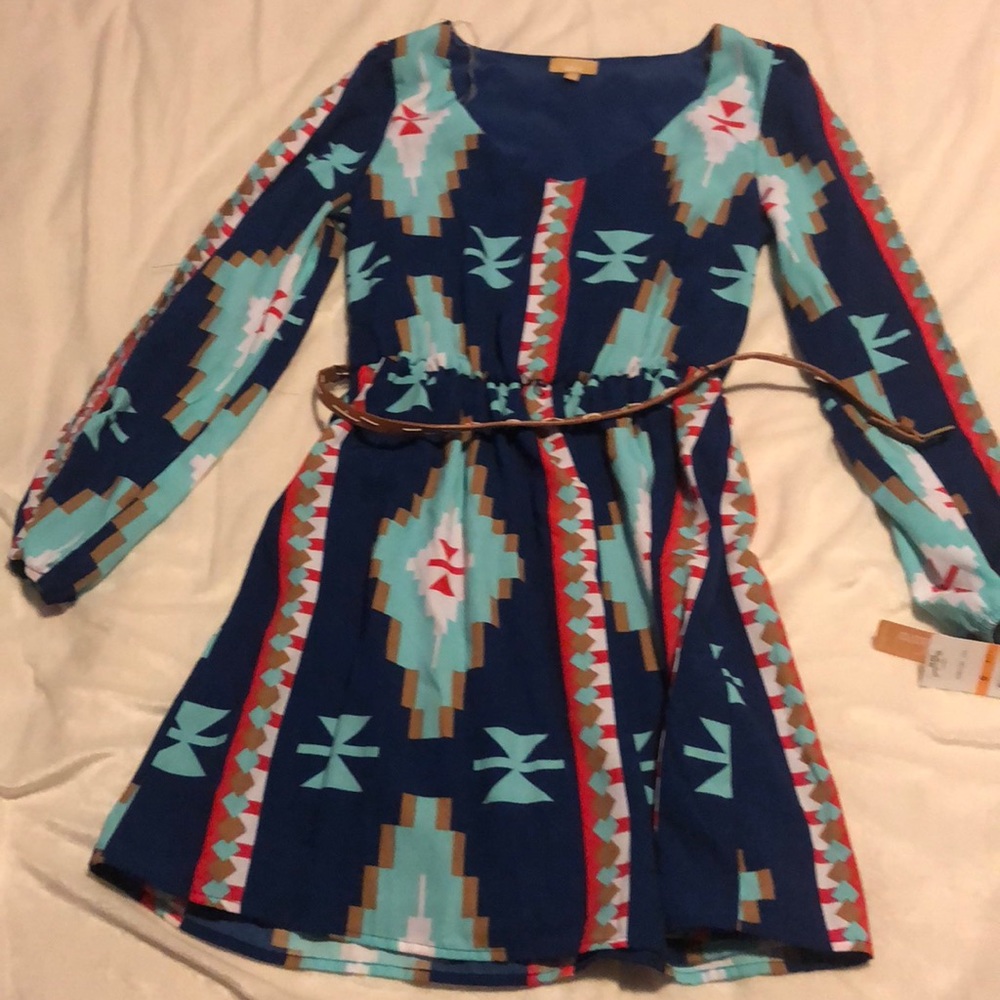 Aztec print dress